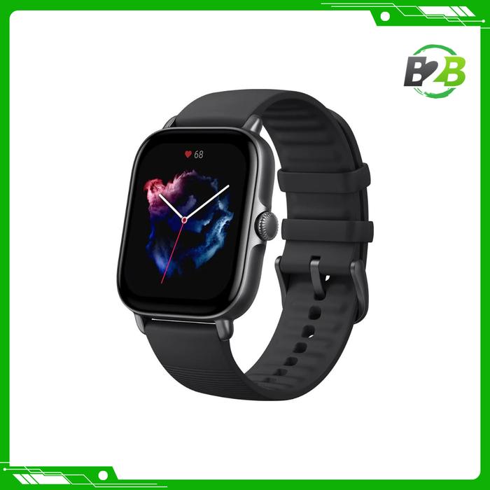 Gambar Amazfit GTS 3 Smart Watch 1.75 inch AMOLED Display GPS 150 Sport Modes 5ATM Water Resistant ENC Bluetooth Call Smartwatch - Black dari b2b mobile undefined Tokopedia