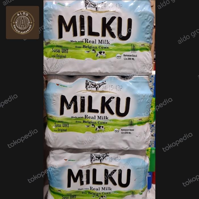 Gambar milku susu uht 1 dus ( 24 botol) - strawberry dari Aldo GSR undefined Tokopedia