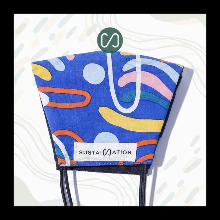 Gambar ELEGAN SUSTAINATION - MASKER KAIN TENCEL 3 LAPIS - MASKER RAMAH - Blue Ocean dari ache96shop undefined Tokopedia