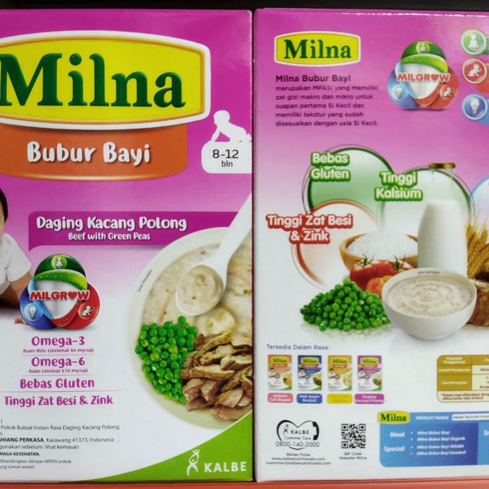 Gambar Milna bubur bayi 8+ daging kacang polong 120gr dari HANIRA12 undefined Tokopedia