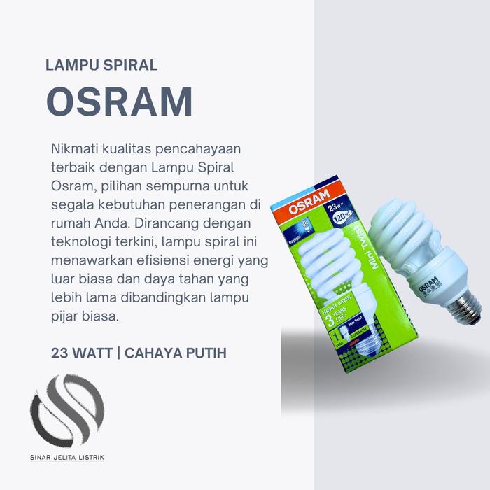 Gambar PROMO!!! Lampu Spiral OSRAM 23 Watt (Bukittinggi) | Lampu Mini Twist Tornado | Lampu Hemat Energi dari Lampu Hias Bukittinggi undefined Tokopedia