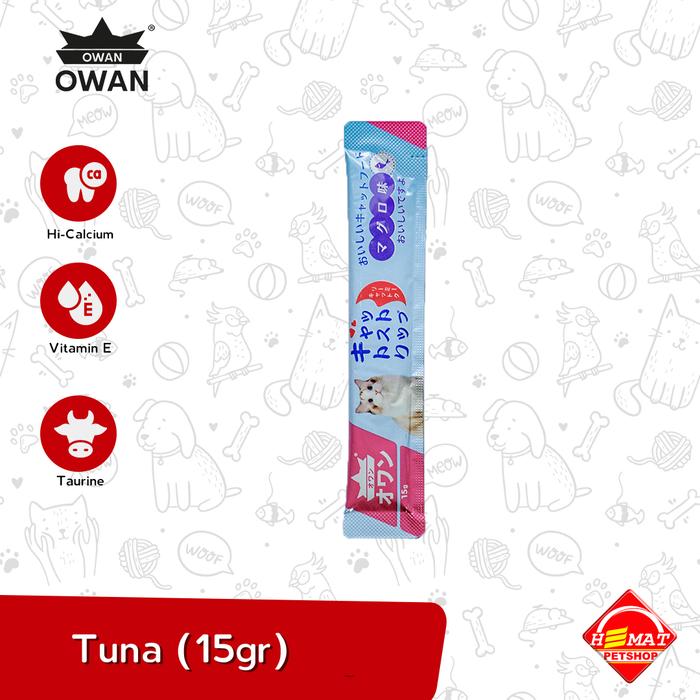 Gambar Snack Kucing Owan Cat Creamy Treats Liquid 15 Gram - TUNA dari Petshop Hemat Serpong undefined Tokopedia