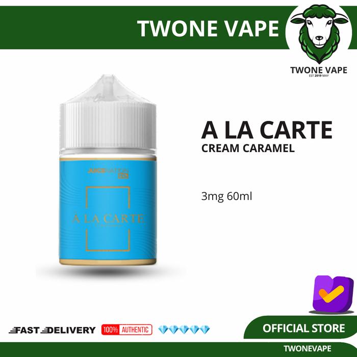 Gambar Liquid A La Carte Cream Caramel 60ML - JNC Alacarte Ala Carte Caramel - 3MG 60ML dari Twoneofficial undefined Tokopedia