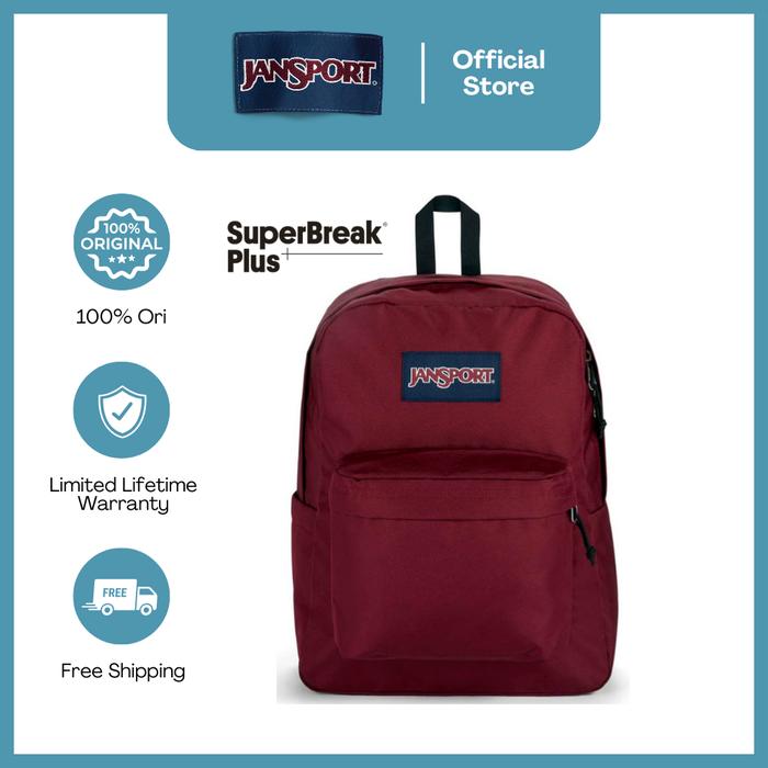 Promo JanSport Tas Ransel Backpack Daypack SuperBreak Plus Russet Red Cicil 0 3x Jakarta