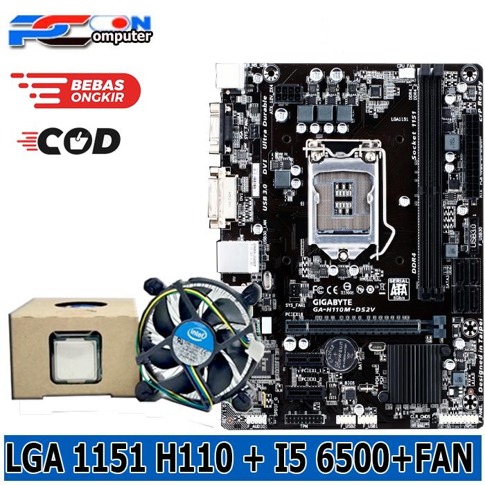 Gambar Mobo Mainboard LGA 1151 DDR4/ Paketan mobo H110 Plus processor i5 6500 - GIGA I5 6500 dari PC ON COMPUTER undefined Tokopedia