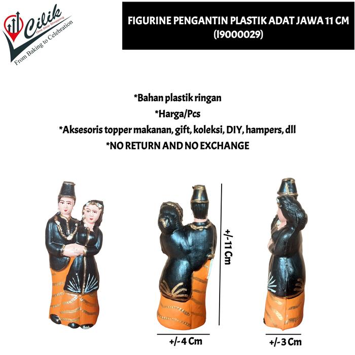 Gambar figurine+patung+pengantin+wedding+couple+nikah+adat+jawa+java+jowo+topper+cake+kue+bolu+puding+tumpeng+bento+koleksi+hobby+pajangan+kado+gift - PLASTIK dari TBK Cilik undefined Tokopedia