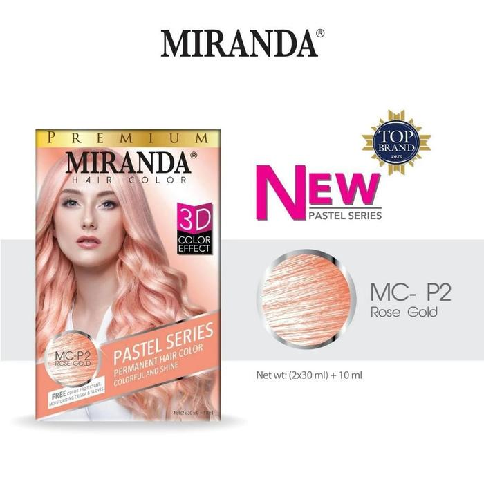 Gambar Miranda Hair Color Pastel Series [30ml] / Cat Rambut Miranda Pastel Series [30ml] / Cat Rambut Permanen Warna Pastel - Rose Gold dari Beauty BS store undefined Tokopedia
