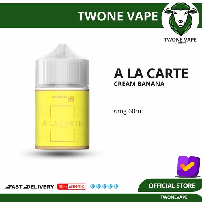 Gambar Liquid A La Carte Cream Banana 60ML - Ala Carte Cream Banana - 6MG 60ML dari Twoneofficial undefined Tokopedia