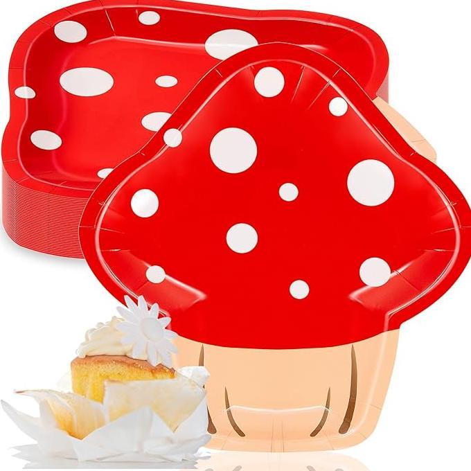 Gambar Meekoo 48 Pieces Mushroom Plates Party Supplies Mushroom Theme dari Pancaroba Storee undefined Tokopedia