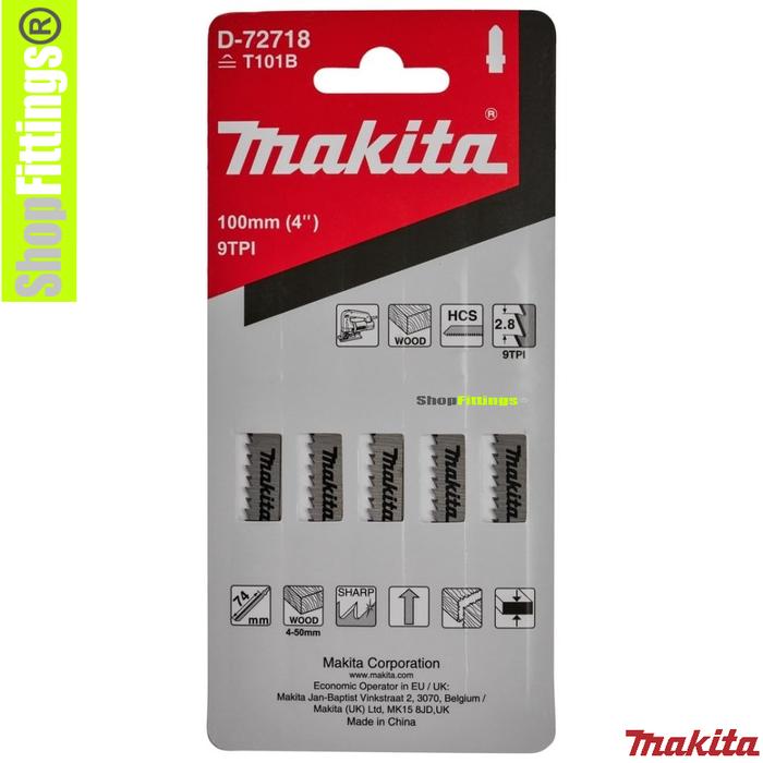 Gambar Makita T111C T101B Mata JigSaw Kayu Blades Fast D-34877 Smooth D-44214 - T101B (D-72718) dari Shop Fittings undefined Tokopedia