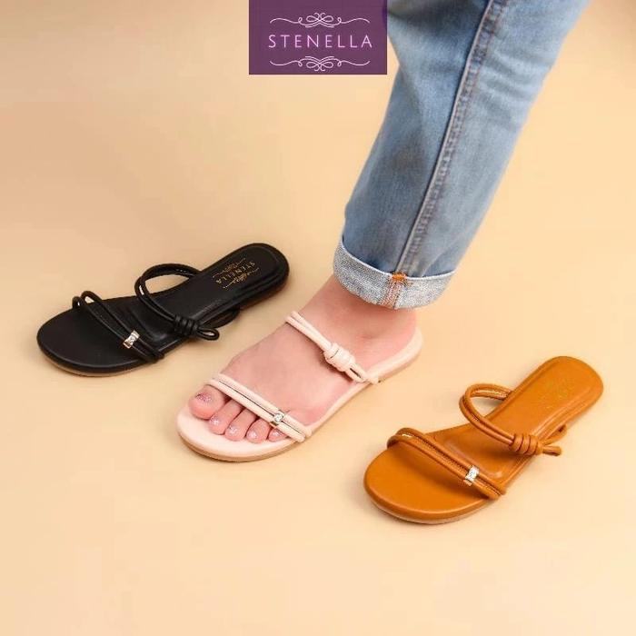 Gambar stenella sandal glamor wanita - Cokelat, 37 dari Pakalolo.Tgr undefined Tokopedia