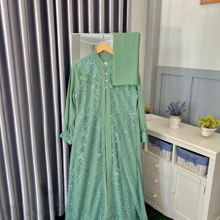 Gambar MEISYA || GAMIS ANNAJA CRINGKEL MIX BRUKLAT TILE PREMIUM FREE PAMSINA - hijau mint, ld 110 Pj 140 dari Meisya ElektronikKudus undefined Tokopedia