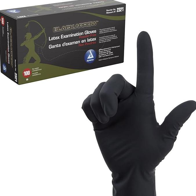Gambar Dynarex Black Arrow Disposable Latex Exam Gloves Powder Healthcare Law dari Label Storee undefined Tokopedia