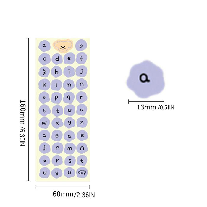 Gambar Rounded Label Sticker Alphabet Warna Menarik/ Stiker & Label - Purple dari KAKAMART.ID undefined Tokopedia