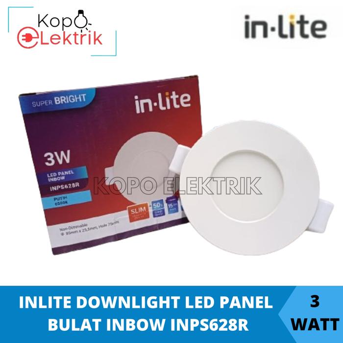 Gambar Lampu Downlight LED Panel InLite Bulat Inbow INPS628R 3W 6W 9W 12W 18W - 3w, Kuning dari kopo elektrik undefined Tokopedia
