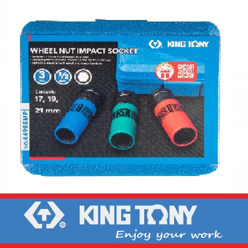 Gambar 3 PC Wheel Nut Impact Socket Set 1/2"DR. 6 PT - KING TONY 44905MP dari Gallery Power Tools undefined Tokopedia