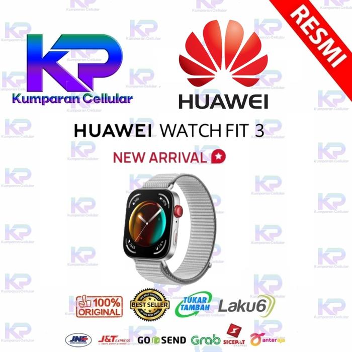 Gambar Huawei Watch Fit 3 Gray Nylon NFC HarmonyOS Garansi Resmi - Non Bonus dari Kumparan Cellular undefined Tokopedia