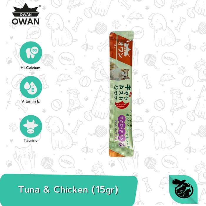 Gambar Snack Kucing Owan Cat Creamy Treats Liquid 15 Gram - TUNA CHICKEN dari CV PERMATA SAHABAT MAJU undefined Tokopedia