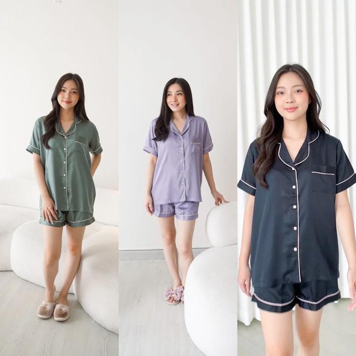 Gambar Calla Laurel - SHORT PANTS CLASSIC COLLECTION (TENCEL) PJ Set - PYJAMA - LILAC, M dari Calla+Laurel undefined Tokopedia