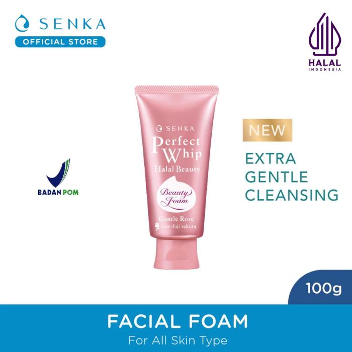 Gambar SENKA Perfect Whip Facial Foam 50gr/100gr/120gr - Acne Care Clay White Fresh Anti Shine Collagen - Sabun Cuci Muka Pembersih Wajah - Facial Wash Senka Perfect Series - GentleRose 100g dari rose.beautyshop undefined Tokopedia