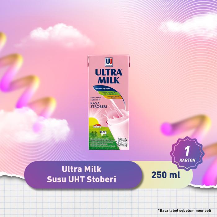 Gambar Ultra Milk Susu UHT Strawberry 250ml 1 karton (24 pcs) - 1 ctn (24 pcs) dari Ultrajaya Store undefined Tokopedia