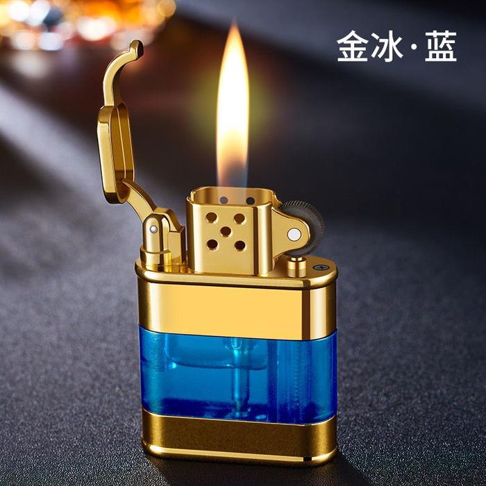 Gambar Mancis Korek Api Roda Api Gas Zhong Rui Lighter ZR-23 Murah Isi Ulang - Gold Biru dari IGNTION LIGHTER undefined Tokopedia