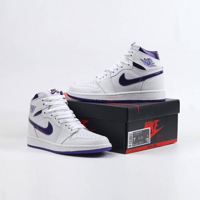 high top nike jordan shoes purple