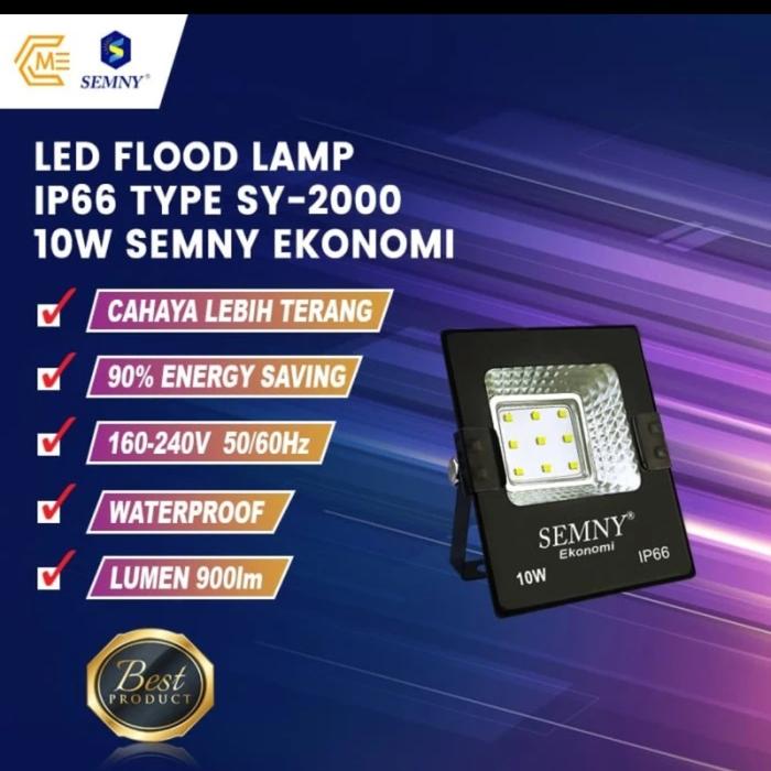 Gambar lampu semny led sorot tembak taman 10w 20w 30w 50w 100w 200w 300w 500w - LED SEMNY 10 W, SINAR PUTIH dari eco led lighting undefined Tokopedia
