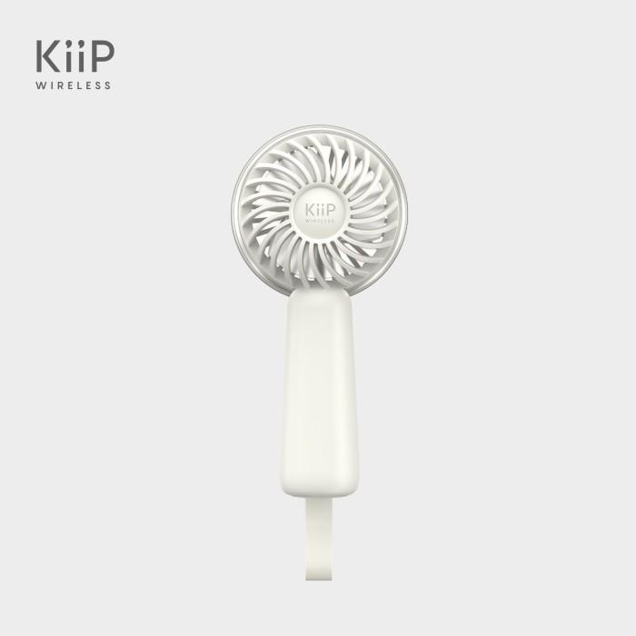 Gambar KIIP FAN MINI PORTABLE KIPAS ANGIN RECHARGEABLE 3SPEED KIPAS GENGGAM 1200MAH FAN02 - Putih dari Citos Global Teknologi undefined Tokopedia