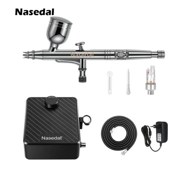 Gambar Nasedal Airbrush Kit Upgraded 40 PSI Dual-Action Airbrush Compressor - NT-99B Black 1 dari Hershey Corner undefined Tokopedia