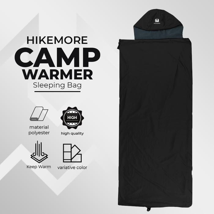 Gambar Sleeping Bag Gunung Polar Hiking Kantung Tidur Hikemore Camp Warmer - HM Black dari RazzorID undefined Tokopedia