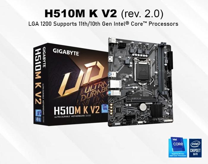 Gigabyte Intel Motherboard Gigabyte H510m-k Intel Lga 1200 Ddr4 M