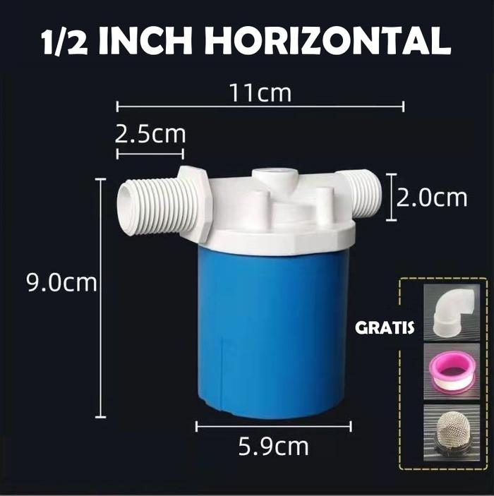 Gambar Kran Otomatis Bak Mandi 1/2 dan 3/4 Sensor Keran Tandon Air Pelampung Toren Otomatis - 1/2INCH HORIZON dari DISINIADA168 undefined Tokopedia