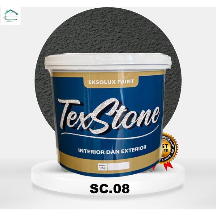 Gambar Cat tekstur pasir kamprot interior & eksterior (DARK GREY)- KODE WARNA - 1 kg, SC 08 dari Erion Store undefined Tokopedia