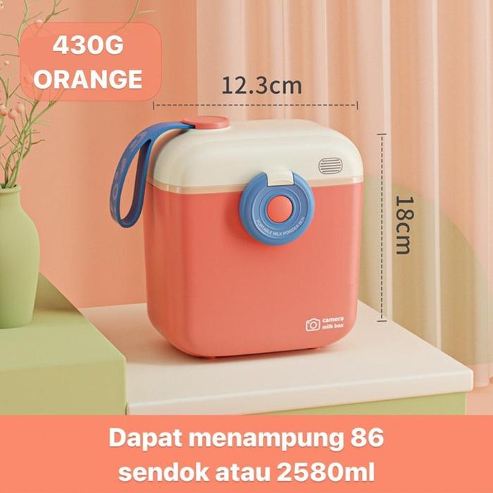 Gambar New Product Tempat Kotak Penyimpanan Susu Bubuk Bayi Container - 430G Orange dari William Brown Trendy undefined Tokopedia