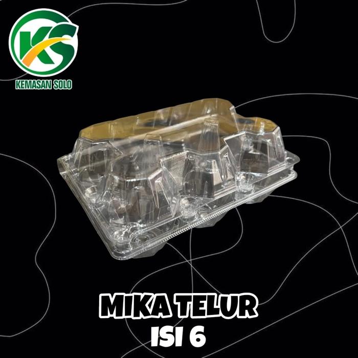 Gambar Mika Telur PET / Egg Tray / Tray Telur Tebal Isi 6 Butir dengan Pengunci / Lock dari Kemasan Solo undefined Tokopedia