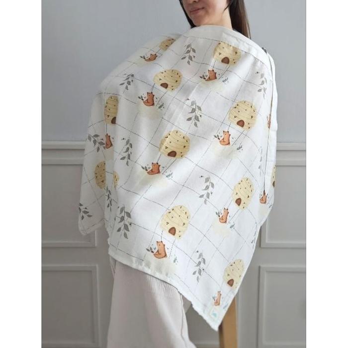 Gambar READY CUDDLY - ORGANIC TENCEL NURSING COVER/APRON MENYUSUI - ALL - Honey Bear dari Benjamin Miller Shop undefined Tokopedia