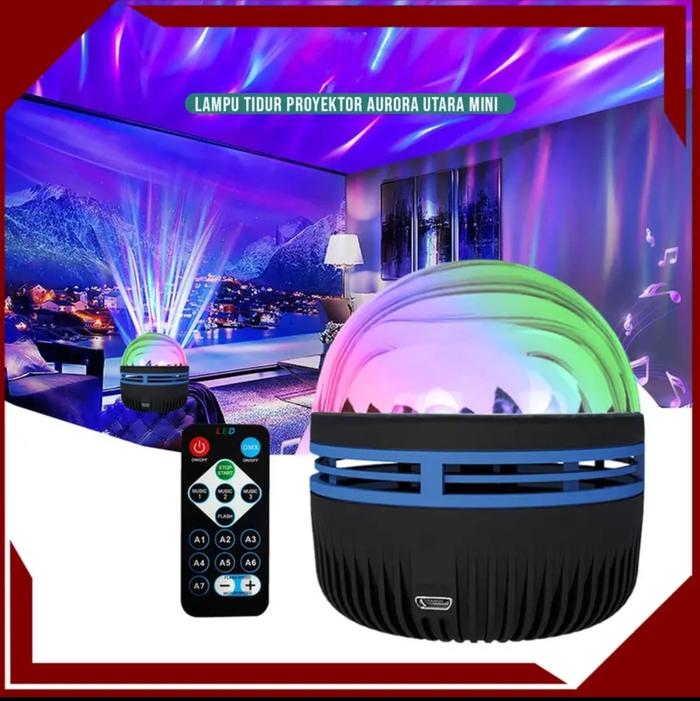 Gambar Lampu Proyektor Aurora Utara Mini Galaksi Langit Tidur Disco + Remote - AURONA dari KSD STORE. undefined Tokopedia