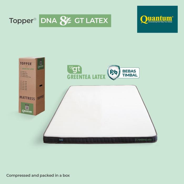 Gambar Quantum Matras topper Greantea Latex DNA 8cm / Kasur Quantum ORIGINAL - 90x200 dari Cloud Nine Plaza undefined Tokopedia