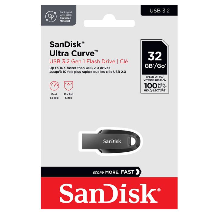 Gambar Sandisk Ultra Curve USB 3.2 Flash Disk CZ550 32GB - Garansi Resmi - 32GB BLACK dari PLUTUS ID undefined Tokopedia