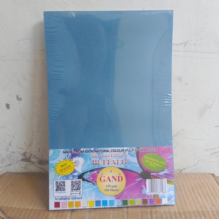 Gambar kertas cover Buffalo folio 150 grm /1 pak 100 lembar/kertas jilid - biru tua dari raffastor3 undefined Tokopedia