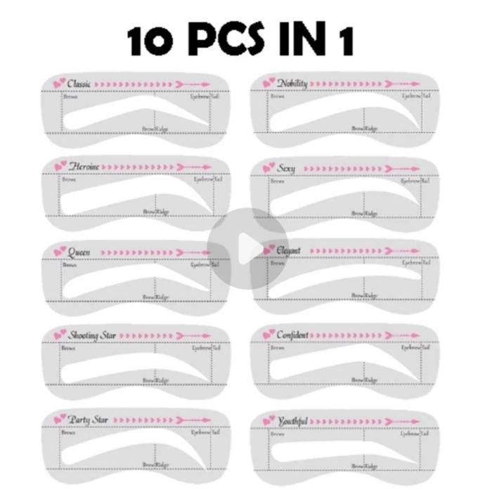 Gambar Ibcccndc Cetakan Alis Instan Eyebrow Powder Eyebrow Stamp Bedak Alis - #1 Light Brown - 10 Cetakan Alis dari WASTING TIME undefined Tokopedia