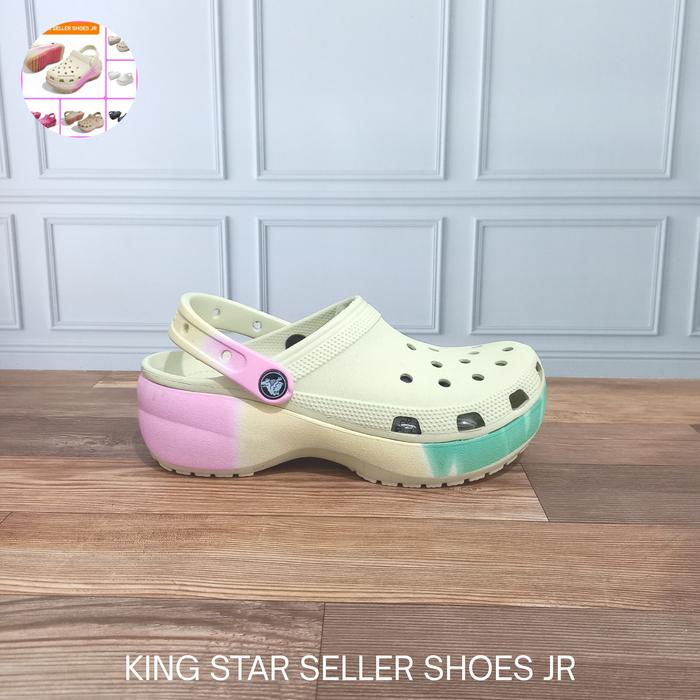 Gambar SANDAL CROCS WANITA CLASSIC PLATFORM 5 CM TINGGI - Krem Ping, 35 dari PABIOLA MEGA STORE SHOES 54 undefined 3 Tokopedia