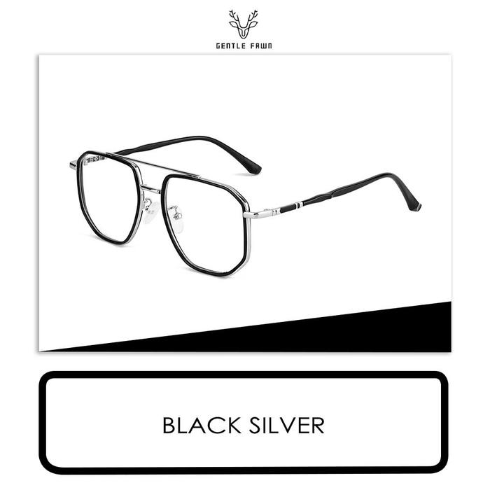Gambar Gray Pink Kacamata Anti  Radiasi Blueray Style Aviator TR90 Metal Kuat dan Ringan Fashion Pria Wanita Bisa Minus  Photocromic Bluecromic 21023 - BLACK SILVER, BLUERAY NORMAL dari Gray Pink undefined Tokopedia