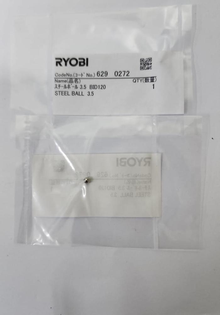 Gambar Spare Part Power Tool (BID-1806L1, BID-10XR) 6290272 - Steel Ball 3.5 Kyocera Ryobi dari SATATOOLS undefined Tokopedia