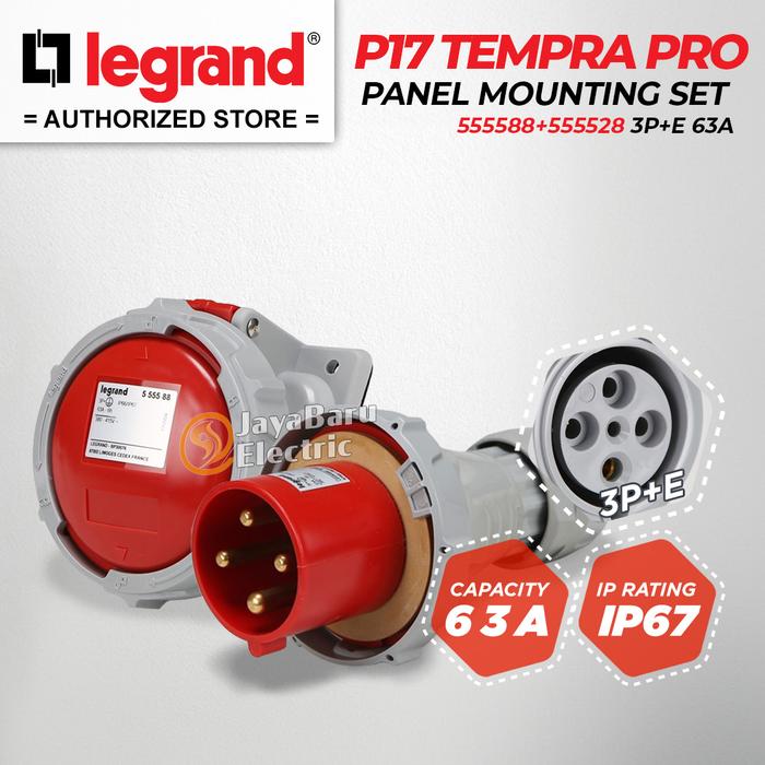 Gambar Legrand Paket 1 Set Plug Panel Mounting Socket 3P+E / 4 Pin 63A - Plug Socket Set dari Sinar Jaya Baru_NEW undefined Tokopedia