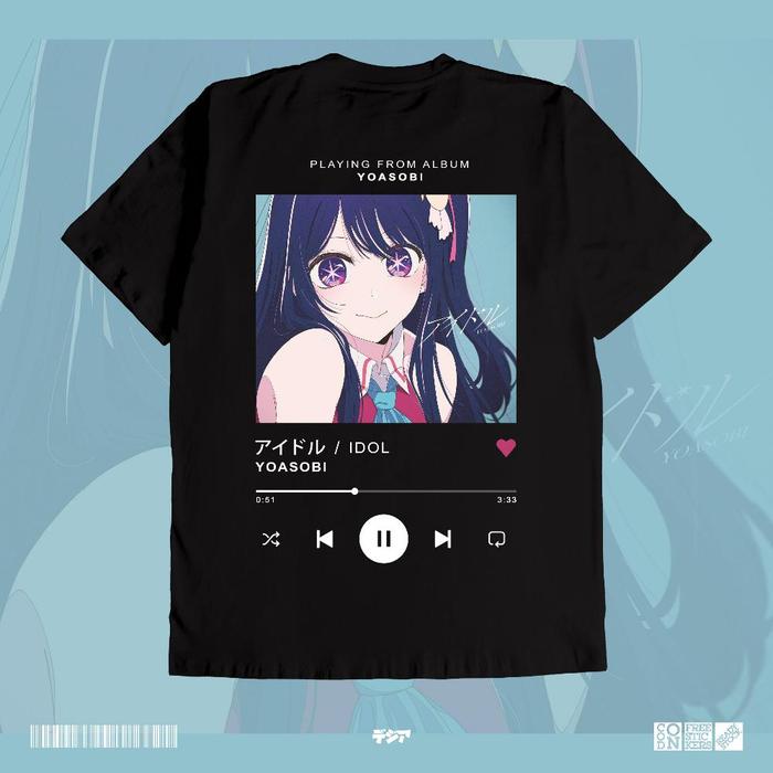 Gambar Idol Yoasobi Music Oshi No Ko Aqua Ruby Ai Hoshino Waifu Kaos Anime - Hitam, 3XS dari QUINSAASTORE undefined Tokopedia