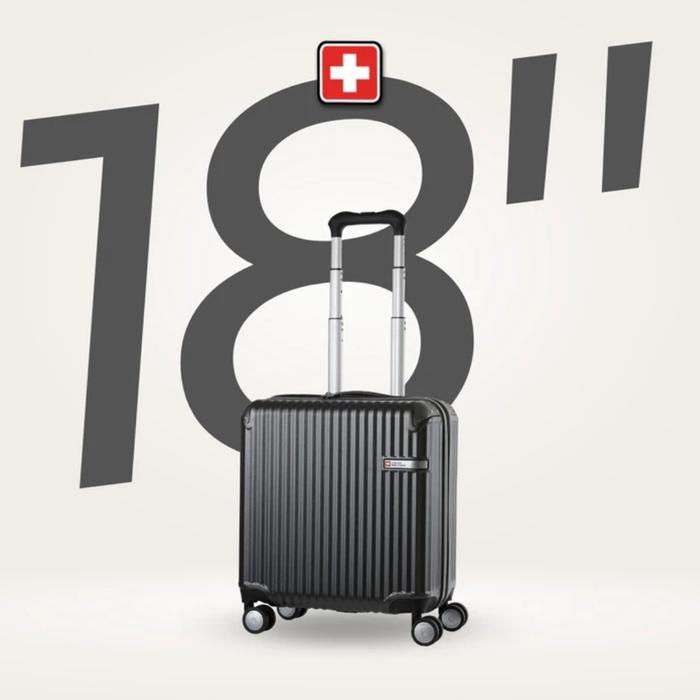 Gambar SWISS MILITARY Koper Luggage 20" inch / 26" inch - Solio 18" Grey dari SS-88 STORE undefined Tokopedia