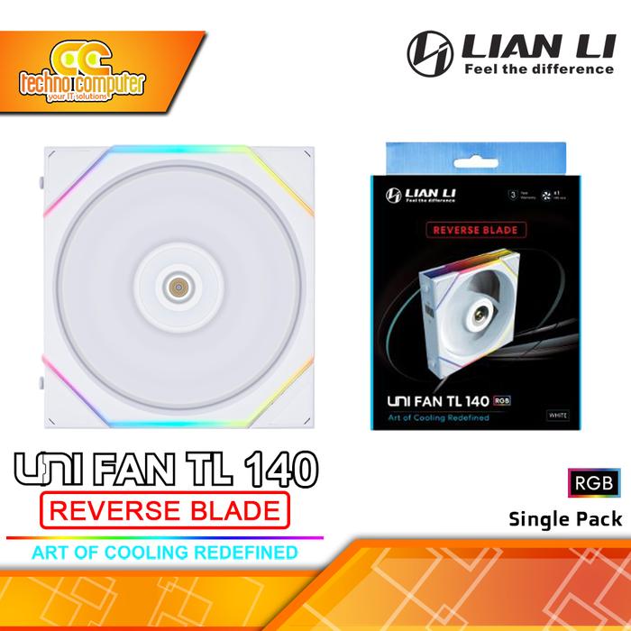 Gambar LIAN LI UNI FAN TL 140 REVERSE BLADE - 140mm Single Pack Fan - Putih dari Techno Computer Bali Kota Denpasar Tokopedia