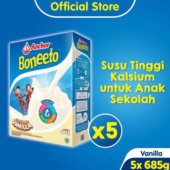 Gambar READY!! Boneeto Susu Bubuk Vanila 5 x 685g - Daya Pikir dan Tubuh Aktif dari Malki_Sh0p undefined Tokopedia